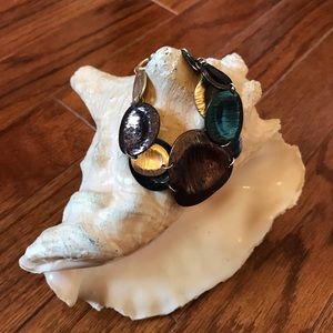 🛍Shiny metal disc 🛍bracelet.